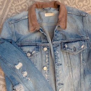 All Saints Distressed Denim Jacket